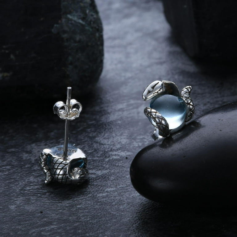 Snake stud 2024 earrings silver