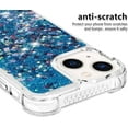 thumbnail image 4 of Compatible with iPhone 15 Liquid Case Glitter Cute Clear Phone Case Shiny Floating Quicksand Shockproof Protective Bumper Soft TPU Girly Women Case for iPhone 15 6.1 inch Love Blue YB, 4 of 12