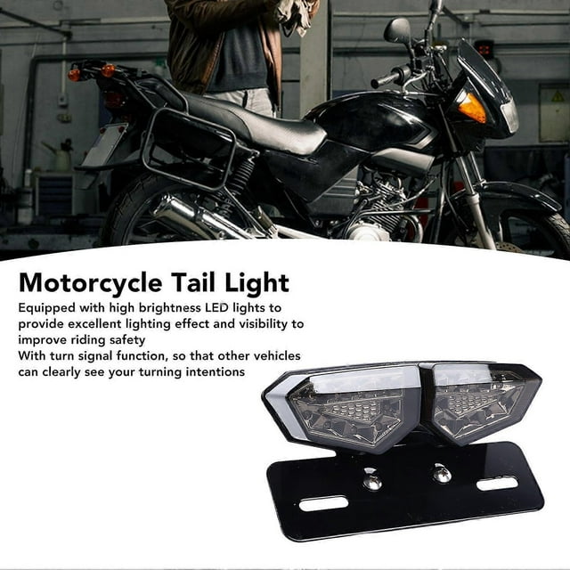 12V Motorcycle Turn Signal Lamp Black High Brightness Vintage Design Motorcycle Tail Light Replacement for Niu Motorbikes