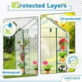 thumbnail image 4 of Machrus Ogrow Deluxe Walk-In Greenhouse with 3 Tiers & 6 Shelves, Clear Cover for Indoor and Outdoor Greenhouse Gardening, 4 of 8