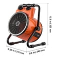 thumbnail image 2 of KFFKFF Electric Greenhouse Heater, 1500W Space Heater with Fan & Heat Settings, IPX4 Waterproof, Adjustable 25° Angle, Overheat Safety Feature, Ideal for Grow Tents, Greenhouses, Flower Rooms, 2 of 9