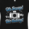 thumbnail image 4 of Inktastic Oh Snap Its My Birthday with Camera and Sparkles White Boys or Girls Toddler T-Shirt, 4 of 5