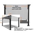 thumbnail image 2 of Waterproof Pergola Replacement Cover Panel Canopy Shade Cover with Rod Pockets Muddy Water, 2 of 6