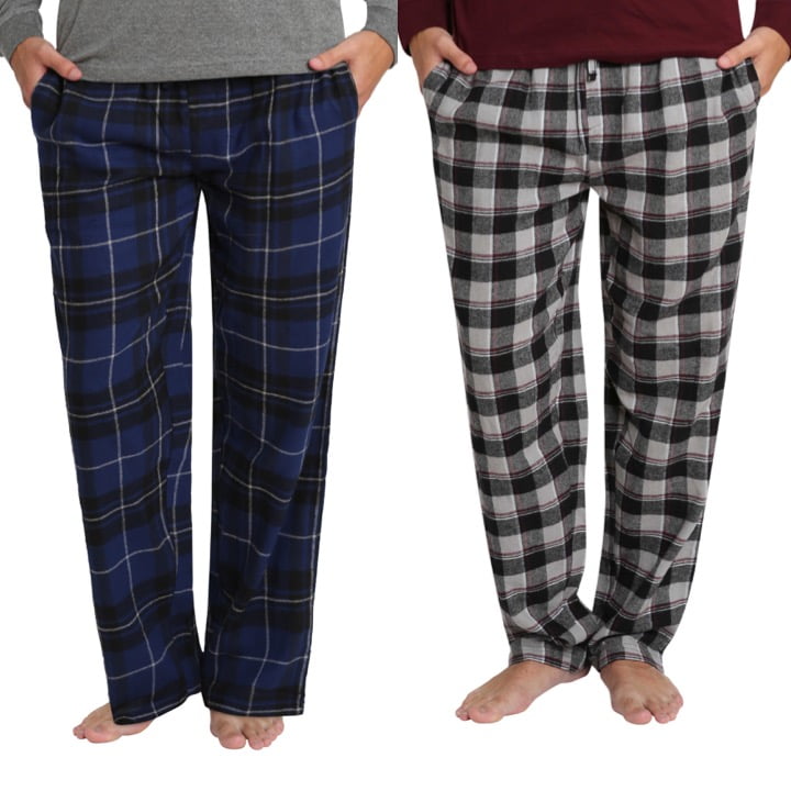 Mr. Sleep 2 Pack Men's Flannel Cotton PJ Pajama Pant with Adjustable ...