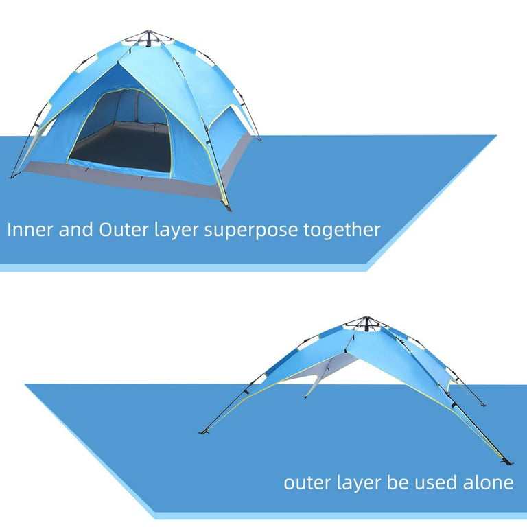 Creative LDF Double deck camping Tents, Instant Automatic 2-3