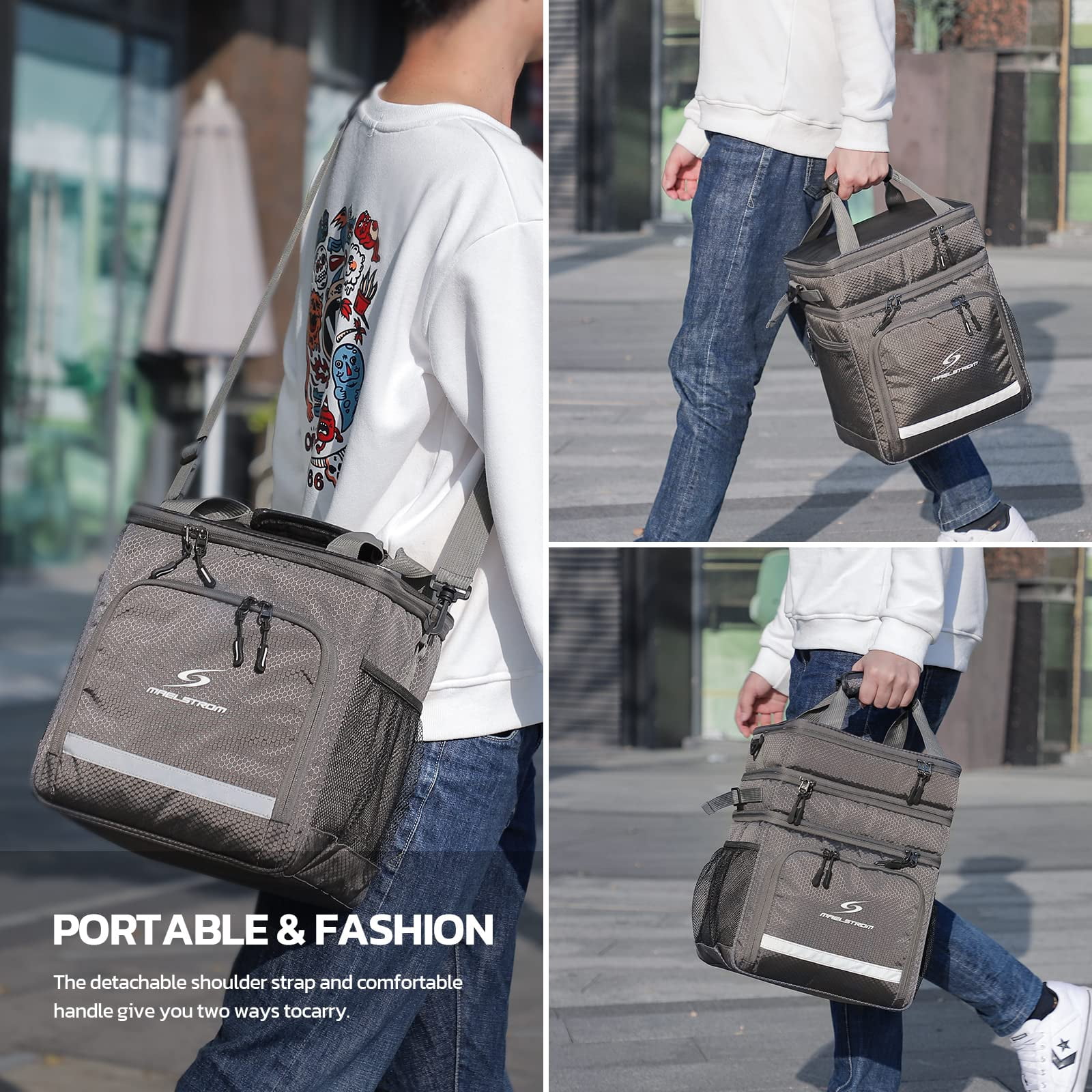 Maelstrom Lunch Box for Men,Insulated Lunch Bag Women/Men,Leakproof Lunch Cooler Bag, Lunch Tote Bag