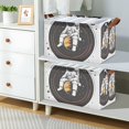 thumbnail image 2 of Yayeee Foldable Storage Basket for Shelves with Handles Waterproof Cloth Bins, White Astronaut Planet, 2 of 7