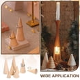 thumbnail image 7 of Uxcell Wood Cone Ring Holder, 4Pcs Wooden Finger Jewelry Ring Display Stand Organizer Wood Cones Rack for DIY Art Crafts, Wood Color (75x30mm), 7 of 7