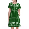 thumbnail image 1 of Easygdp American Football Field1 para Vestido Transpirable de Mujer, Vestido Suelto de Manga Corta con Pliegues y Bolsillos para el Verano, 1 of 6