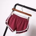 thumbnail image 3 of Dnzceghtig Pantalones cortos deportivos para mujeres y niñas, pantalones cortos para correr, gimnasio, playa, entrenamiento informal, Fitness, pantalones cortos - Rojo, 3 of 5