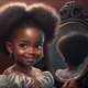 thumbnail image 1 of (LP1273) Resina La Serie Personajes Negra Con Diamantes Completos 30*30CM, 1 of 9