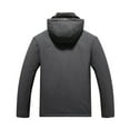 thumbnail image 3 of UVEASISHA Mens Fleece Lined Rain Jackets Waterproof Ski Snow Jacket Thick Warm Winter Coat Outdoor Insulated Windbreaker Raincoat with Hood Todays Daily Sales Clearance Dark Gray M, 3 of 7