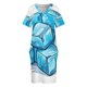 thumbnail image 4 of Vestido de noche holgado con bolsillos y cubitos de hielo azules, vestido de noche para mujer, ropa de verano para mujer, 4 of 7