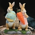 thumbnail image 1 of Decoración de Resina Ganfancp con Zanahoria Conejo de Pascua y Huevos 1 Adorno, 1 of 1