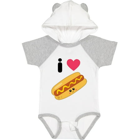 

Inktastic I Love Hot Dogs Gift Baby Boy or Baby Girl Bodysuit