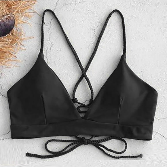 Dvkptbk Women Vêtements de Bain Paréos pour Maillots de Bain Femmes Aguichant Femmes Bandage Rehausseur Hauts de Bikini Soutien-Gorge Rembourré Maillot de Bain Vêtements de Plage