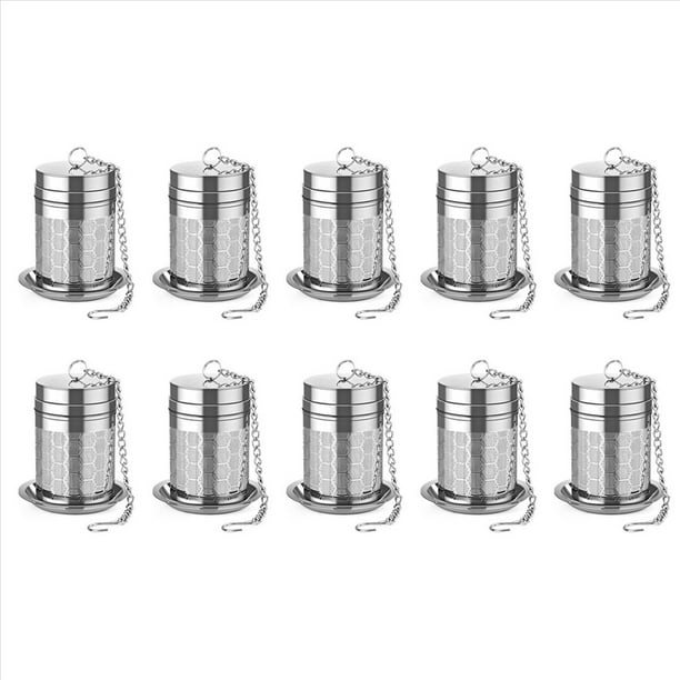 10X Infusores de Té para Té Suelto, Colador de Té de Acero Inoxidable, Difusor de Té de Extrafina para Preparar Té,