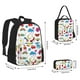 thumbnail image 2 of Disketp Summer Mochila Estampada de Gran Capacidad con Lonchera y Estuche, Set de 3 Piezas para Estudiantes, 2 of 7