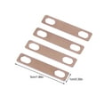 thumbnail image 4 of 4 Pieces Brass Neck Wedges Metal Shims 0.2mm 4 Pieces Rustproof Brass 0.5mm Heightening Adjust Gasket Connection Instrument Replacement Parts Accessories, 4 of 7