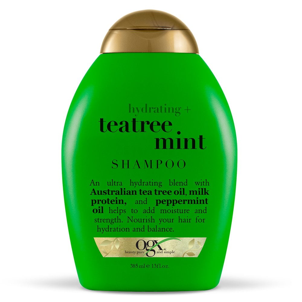 OGX Hydrating + Tea Tree Mint Shampoo, Nourishing & Invigorating Scalp Shampoo with Tea Tree