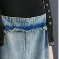 thumbnail image 6 of pstuiky Women's Denim Jumpsuit Double Pocket Loose Casual Jumpsuit Shorts Strap Pants, 6 of 6