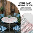 thumbnail image 2 of Red Aqua Coastal Round Tablecloth for 45-54 Inch Tables,Fitted Table Cover with Elastic Edge,Sea Turtle Nautical Coral Summer Beach Waterproof Outdoor Table Cloth Protector for Patio Garden Dinner, 2 of 9