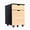 Black / Hardwood Maple, variant on Desky Wooden Minimal Filing Cabinet - White / White Oak Hardwood