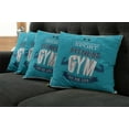thumbnail image 5 of Ambesonne Fitness Throw Pillow Cover 4 Pack, Fit Life Bodybuilding, 16", Blue Dark Blue White, 5 of 5