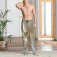 thumbnail image 2 of Fotbe Elegant Ivory Flower Pantalones de Pijama para Hombre, Pantalones de Dormir, Pantalones de Casa con Cintura Ajustable y Bolsillos-Large, 2 of 6