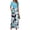 Light Blue, variant on OutfitShow Women Short Sleeve Color Block Maxi Dress Casual Solid Top Floral Print Long Dress with Pockets