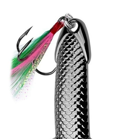 Fishing Lure Fittings Professional Small Size Trapping Lures Shiny Fish Bait Hook Tackle Accessory Angling Sport Tool Gunmetal 73.5mm