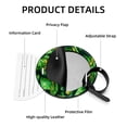 thumbnail image 4 of Saint Patrick's Day 2pcs PU Leather Round Bag Tags with Privacy Cover and Name ID Tag - Suitcase Tags for Travel Luggage, Handbags, Backpacks, School Bags, 4 of 6