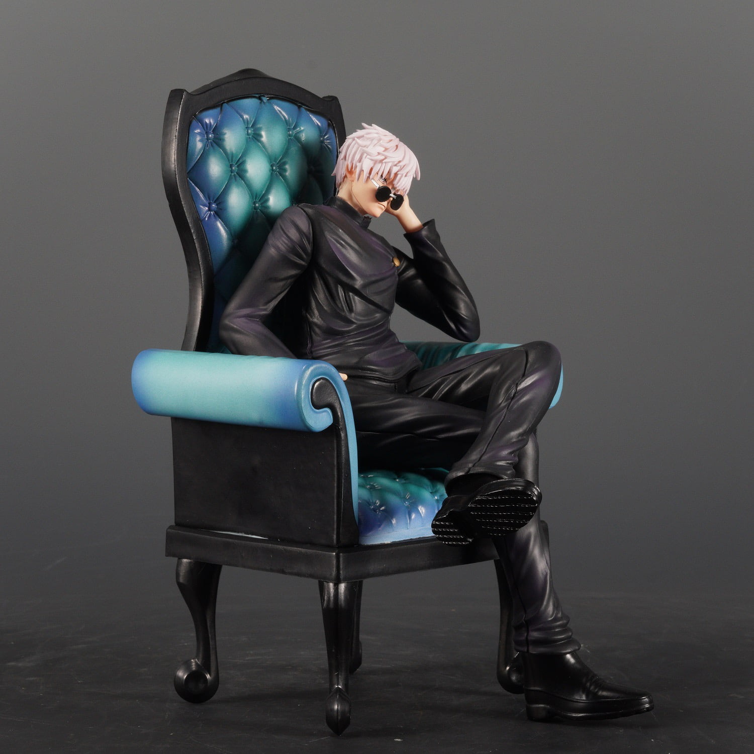 Geto Suguru Figure, Gojo Satoru‌‌ Figure, 2pc Sitting Sofa Action Figures 24cm/9.4inch Handmade PVC Characters Collectible Souvenirs for Anime Fans Gifts (b)
