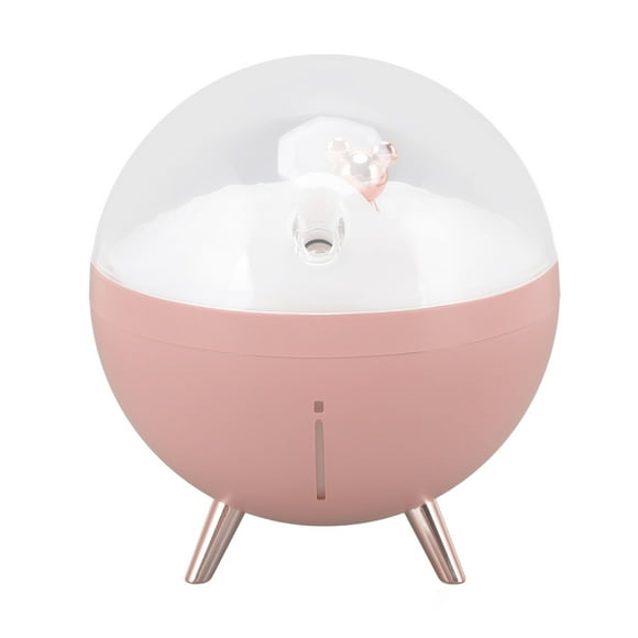 Air Humidifier, Night Light Humidifier Space Bear Designed Two Spray Modes with Humidifying Rod for Home Pink