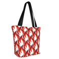 thumbnail image 2 of Gaeub Fire Symbols Printed Tote Bag Grocery Bag Reusable Shoulder Bag with Zip for School Kitchen Park DIY, 2 of 9
