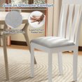 thumbnail image 6 of Spaco Dining Chair Set of 2 Upholstered Wooden Kitchen Chairs with Padded Seat and Rubber Wood Frame-White, Lounge Chair, Dining Room Chair for Kitchen, Dining, Bedroom, Living, 6 of 6