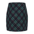 thumbnail image 6 of Wool Skirts for Women Fall Winter High Waisted Plaid Bodycon Pencil Short Mini Skirt, 6 of 8