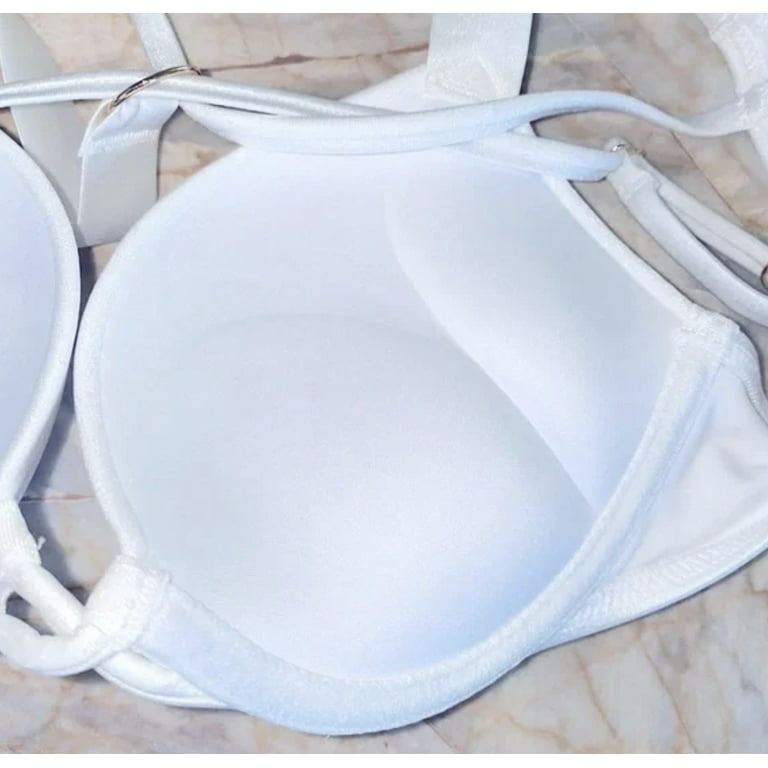 Buy Victoria's Secret Coconut White Lace Shine Strap Push Up Bra
