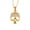 Gold-A, variant on Crystal Rhinestones Skull Pendant Necklace for Halloween & Punk Rock - Gold-C