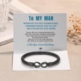 thumbnail image 4 of Pulsera Coolvy To My Man Infinito de Cuero para Hombre 23 cm, 4 of 8
