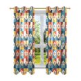 thumbnail image 7 of Yayeee Window Curtains Light Filtering 63"x42" Grommet Panel Pair Home Living Room Decor, Yellow Checkered Daisy, 7 of 7