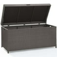 thumbnail image 4 of Pemberly Row Coffre de Terrasse en Osier pour Patio, Gris Patiné, 4 of 8