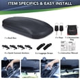 thumbnail image 5 of Rooftop Cargo Box Carrier,Dual-Side Opening Roof Mount Travel Luggage Storage Capacity,Hard Shell Top Mount Carrier,Universal Fit for Cars & SUVs,Waterproof ABS Material with Secure Straps & Keys, 5 of 7