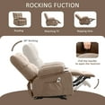 thumbnail image 6 of JONPONY Manual Recliner Chair with Heat Therapy and Massage Function, Heavy Duty Reclining Mechanism Massage Chair, Elderly Single Rocker Sofa with Cup Holders for Bedroom Home Theater,Brown, 6 of 17