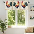 thumbnail image 6 of Rooster Valances for Windows, 42 x 18in, Retro Chicken Farm Animal Rustic Country Rod Pocket Kitchen Valance Curtain Light Filtering Window Treatments for Living Room Bedroom, 1 Panel, 6 of 7