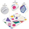 thumbnail image 3 of Yayeee Dish Drying Mat for Kitchen Counter 16"x18" Microfiber Absorbent Pad, Green Retro Shapes, 3 of 7