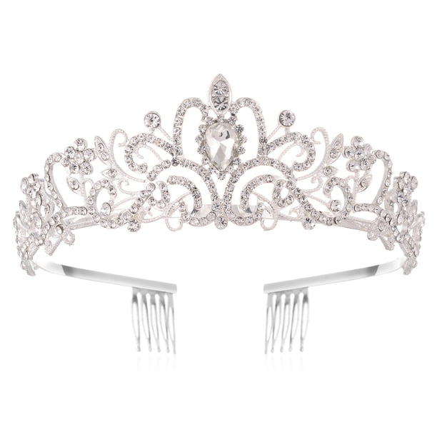 Tiara coronas para mujeres niñas elegante princesa corona tiaras para mujeres novia boda graduación cumpleaños Halloween Navidad disfraces accesorios para el cabello para mujeres niñas MFZFUKR CPB-CJZ945-1
