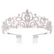 thumbnail image 1 of Tiara coronas para mujeres niñas elegante princesa corona tiaras para mujeres novia boda graduación cumpleaños Halloween Navidad disfraces accesorios para el cabello para mujeres niñas MFZFUKR CPB-CJZ945-1, 1 of 5