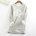 thumbnail image 3 of Tbopshirt Womens Hoodless Sweatshirts Christmas Clearance Deals,Plus Size Essential Crewneck Sweatshirts Christmas Women's Round Neck Pocket Thickened Plush Warm Long Sleeve Tops,Holiday Savings, 3 of 5