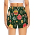 thumbnail image 2 of Lsque Christmas Printed Women's Running Shorts with Liner Pockets,Elastic Quick Dry Workout Athletic Gym Yoga Shorts,Womens High Waist Shorts-Large, 2 of 9